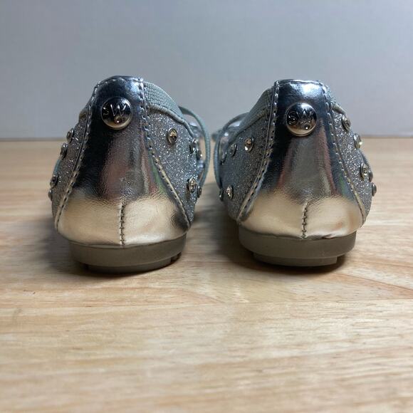 Stuart Weitzman Fannie Sparkle Girls Silver Shoes Size 5. Pre-Owned - Picture 3 of 8